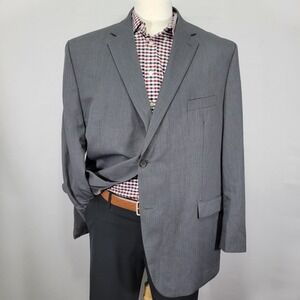 Lauren Rlaph Lauren‎ Men's Sport Coat Blazer Two Button Gray Wool Size 48R